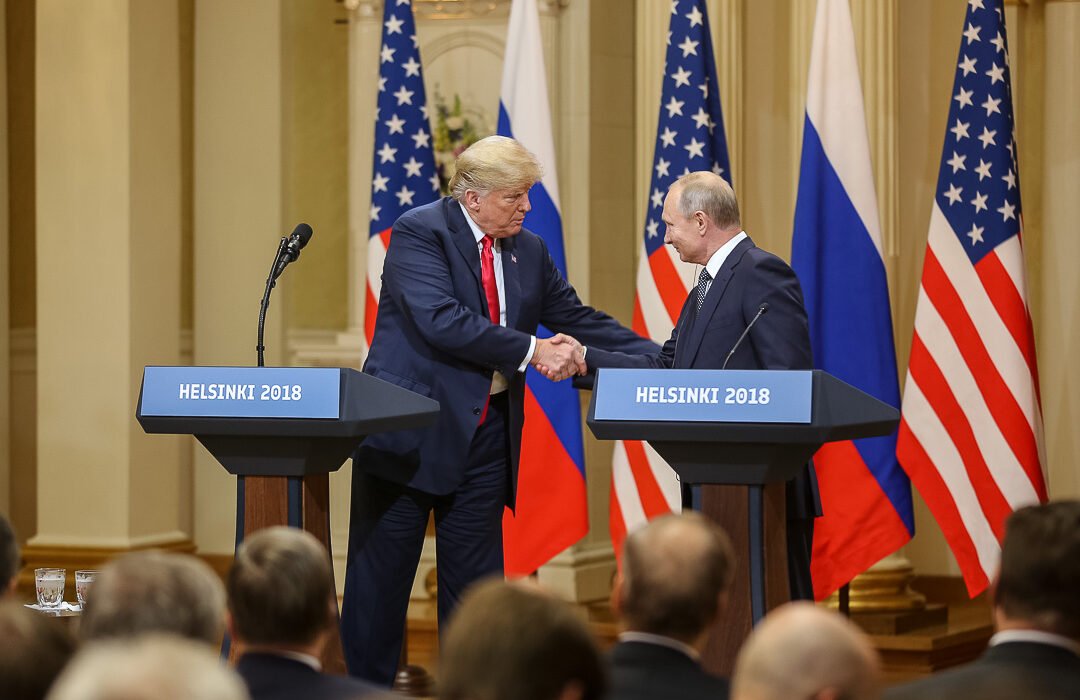 Donald Trump y Vladímir Putin en Helsinki, 2018